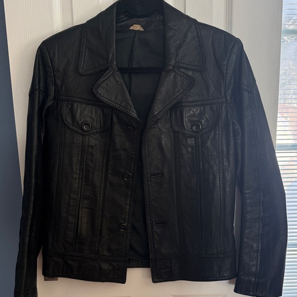 Don Meyers presents Other - Vintage Men's Black Leather Jacket